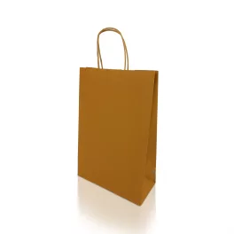   Sodrottfüles papírtáska 220x330mm 100mm talp M méret 200 db/doboz, bordázott barna