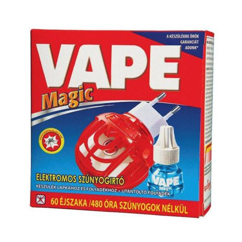 Szúnyogriasztó elektromos készülék lapkához&folyadékhoz+szúnyogirtó folyadék 60 éj Classic VAPE