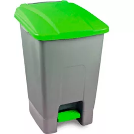   Szemetes kuka pedálos műanyag 100 literes szelektív zöld tetővel UP229Z
