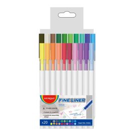   Rostirón, tűfilc készlet 0,4 mm Fine Liner 20db/doboz Keyroad 20 klf.szín