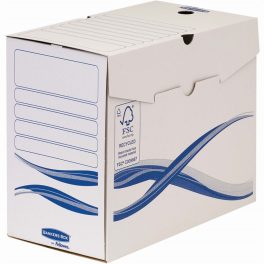  Archiváló doboz A4, 150mm, Fellowes® Bankers Box Basic, 25 db/csomag, kék-fehér