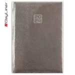 Határidőnapló Mirror A5 napi fehér lapokkal Ezüst Dayliner 2024.