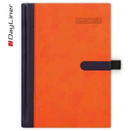   Határidőnapló Winner A5 napi fehér lapokkal Narancs Dayliner 2024.