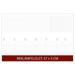 Asztali könyöklő fehér lapokkal bordó 570 x 380 mm Dayliner 2024.