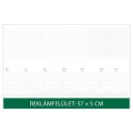 Asztali könyöklő fehér lapokkal zöld 570 x 380 mm Dayliner 2024.