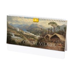   Asztali naptár fehér lapokkal 320 × 150 mm Művészet világa álló Dayliner 2024.