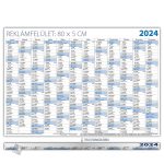 Plakátnaptár kék fólia csomagolás 980 x 680 mm Dayliner 2024.