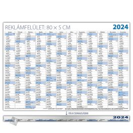   Plakátnaptár kék fólia csomagolás 980 x 680 mm Dayliner 2024.