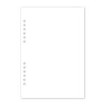 Gyűrűs kalendárium utántöltő csomag  1/410 fehér papíros üres jegyzet L mérethez Realsystem