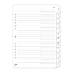 Gyűrűs kalendárium utántöltő csomag  1/451 fehér papíros telefon regiszter L mérethez Realsystem