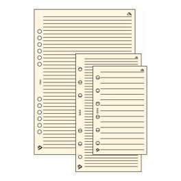   Gyűrűs kalendárium utántöltő csomag  1/512 sárga papíros vonalas jegyzet L mérethez Realsystem