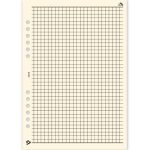 Gyűrűs kalendárium utántöltő csomag  1/513 sárga papíros négyzethálós jegyzet L mérethez Realsystem
