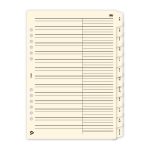 Gyűrűs kalendárium utántöltő csomag  1/551 sárga papíros telefon regiszter L mérethez Realsystem