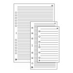 Gyűrűs kalendárium utántöltő csomag  2/412 fehér papíros vonalas jegyzet M mérethez Realsystem