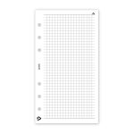 Gyűrűs kalendárium utántöltő csomag  2/413 fehér papíros négyzethálós jegyzet M mérethez Realsystem