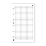 Gyűrűs kalendárium utántöltő csomag  3/413 fehér papíros négyzethálós jegyzet S mérethez Realsystem