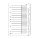 Gyűrűs kalendárium utántöltő csomag  3/451 fehér papíros telefon regiszter S mérethez Realsystem