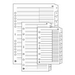 Gyűrűs kalendárium utántöltő csomag  3/451 fehér papíros telefon regiszter S mérethez Realsystem