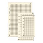 Gyűrűs kalendárium utántöltő csomag  3/513 sárga papíros négyzethálós jegyzet S mérethez Realsystem