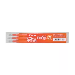   Rollertoll betét, golyóméret 0,7mm, 3 db/csom Pilot Frixion Ball, írásszín narancssárga