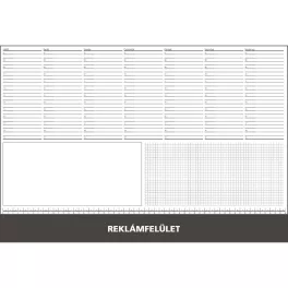   Asztali könyöklő fehér lapokkal fekete műbőrcsíkkal 570 x 390 mm  Realsystem 2025.