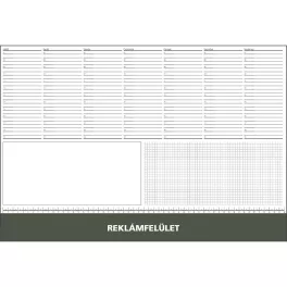   Asztali könyöklő fehér lapokkal zöld műbőrcsíkkal 570 x 390 mm  Realsystem 2025.