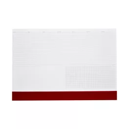   Asztali könyöklő fehér lapokkal bordó műbőrcsíkkal 570 x 390 mm  Realsystem 2026.