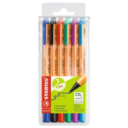   Rostirón, tűfilc készlet, 0,8mm, Stabilo GREENPoint 6088, 6 klf. szín