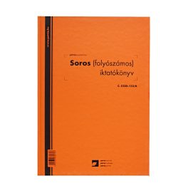   Soros iktatókönyv keményfedeles (folyószámos) A4, álló 100lap, C.5230-152/A