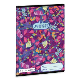  Füzet iskolai A5, 32lap, kockás 27-32 Ars Una JUNGLE (5259) 23 10db/csomag
