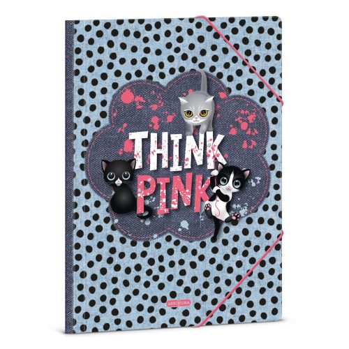 Gumis mappa A4 karton Ars Una THINK-PINK (5285) 23