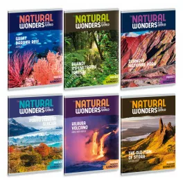   Füzet iskolai A5, 40lap, kockás Ars Una NATURAL WONDERS (5102) 21 10db/csomag