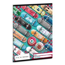   Füzet iskolai A5, 32lap, kockás 27-32  Ars Una ROLLIN MANIA (5228) 22 10db/csomag