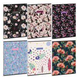   Füzet iskolai A4, 40lap, kockás Ars Una FLOWERY-MIX (5424) 24 10db/csomag