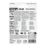 Ragasztószalag 19mmx10m irodai újrahasznosított 2 db víztiszta szalag+adagoló Tesa Eco & Crystal