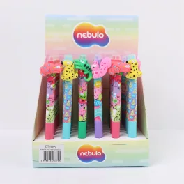   Zseléstoll radírozható, Neon Vicces Állatok, 36 db/display Nebulo
