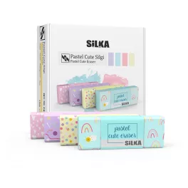 Radír, cuki, pasztell, 20 db/display Silka