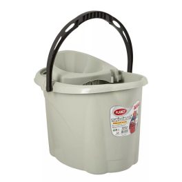   Felmosó vödör 12 literes műanyag kicsavaró kosárral szürke_UP601