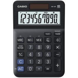   Számológép asztali 10 digit nagy, döntött kijelző Casio MS 10 F fekete