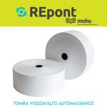 Hőpapír 58mm széles, 250fm hosszú, cséve 25mm, BPA mentes nyomatlan, TOMRA MOHU visszaváltó gépekhez Bluering®