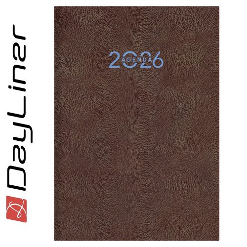 Határidőnapló Animal A5 napi, fehér lapokkal Bulldog barna Dayliner 2026.