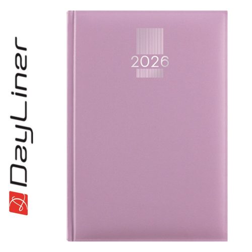 Határidőnapló MyPastel A5 heti, krémszínű lapokkal lila Dayliner 2026.