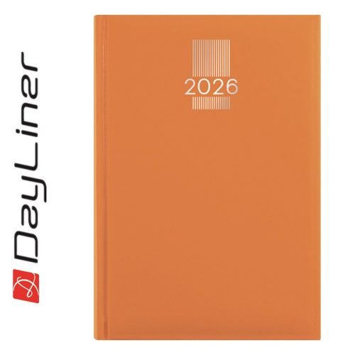 Határidőnapló MyPastel A5 heti, krémszínű lapokkal narancs Dayliner 2026.