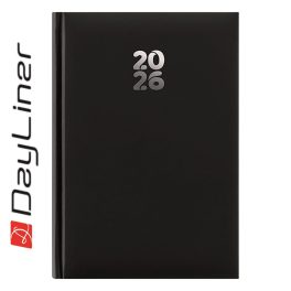   Határidőnapló Pannon A5 heti, fehér lapokkal fekete Dayliner 2026.
