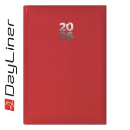   Határidőnapló Pannon A5 heti, fehér lapokkal piros Dayliner 2026.