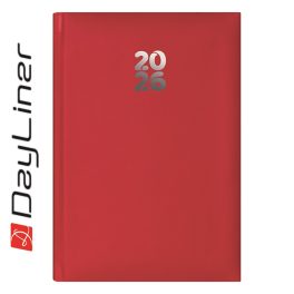   Határidőnapló Pannon A5 napi, fehér lapokkal piros Dayliner 2026.