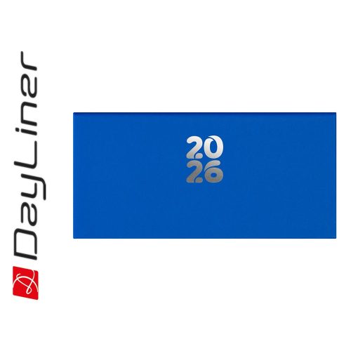 Zsebnaptár Pannon fekvő heti, fehér lapokkal kék Dayliner 2026.