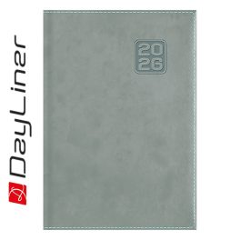   Határidőnapló Square B6 heti, fehér lapokkal szürke Dayliner 2026.
