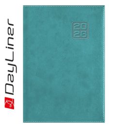   Határidőnapló Square B6 heti, fehér lapokkal türkiz Dayliner 2026.