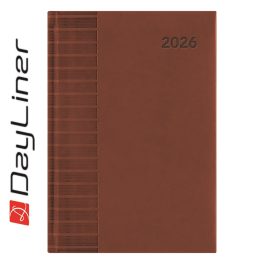   Határidőnapló Tucson B5 heti, fehér lapokkal barna Dayliner 2026.